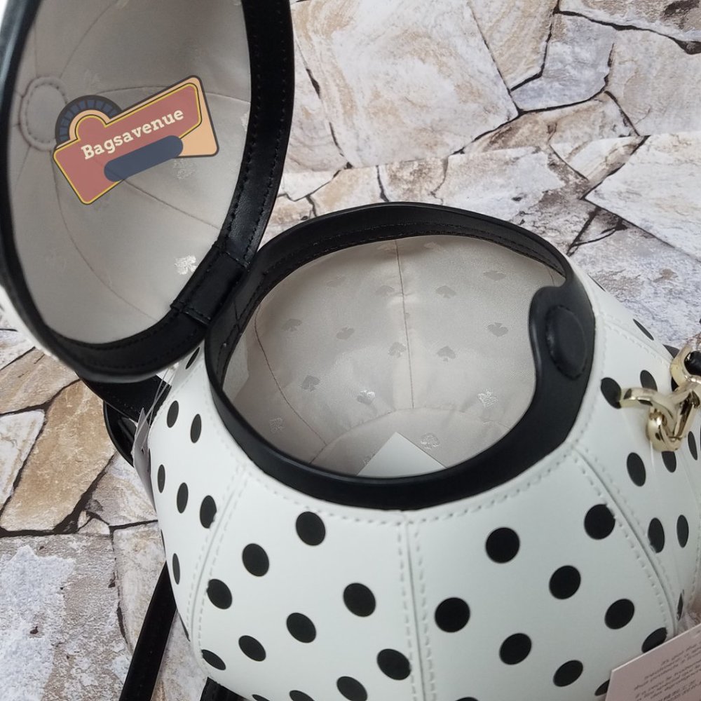 Alice in Wonderland Tea Pot Party Teapot Polka Dot Crossbody Bag Kate Spade - Picture 7 of 13